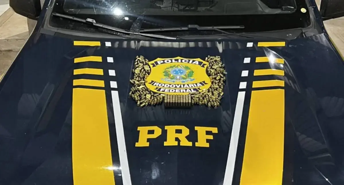 PRF apreende aproximadamente 250 munições calibre 9mm em Pimenta Bueno