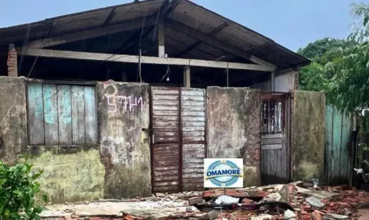 Mulher morre após desabamento de parede causado por forte ventania em RO