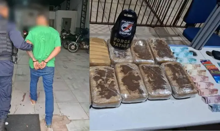 Polícia Militar apreende mais de 10 quilos de skank no decorrer de abordagem a veículo na zona Sul de Porto Velho